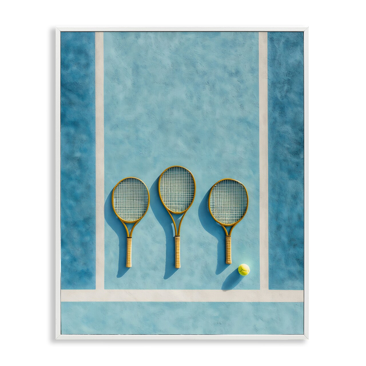 Stupell Industries Tennis Racket Trio Framed Giclee, design by Franklyn Gregory